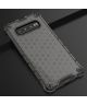 Samsung Galaxy S10 Plus Hybride Honinggraat Hoesje Transparant Zwart