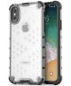 Apple iPhone XS Hybride Honinggraat Hoesje Transparant Wit