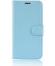 Samsung Galaxy Note 10 Litchi Skin Portemonnnee Hoesje Blauw