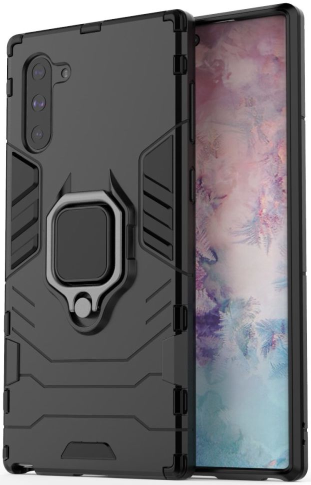 Samsung Galaxy Note 10 Hybride Kickstand Hoesje Zwart afbeelding 1