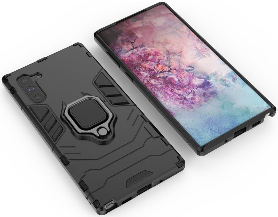 Samsung Galaxy Note 10 Hybride Kickstand Hoesje Zwart afbeelding 3