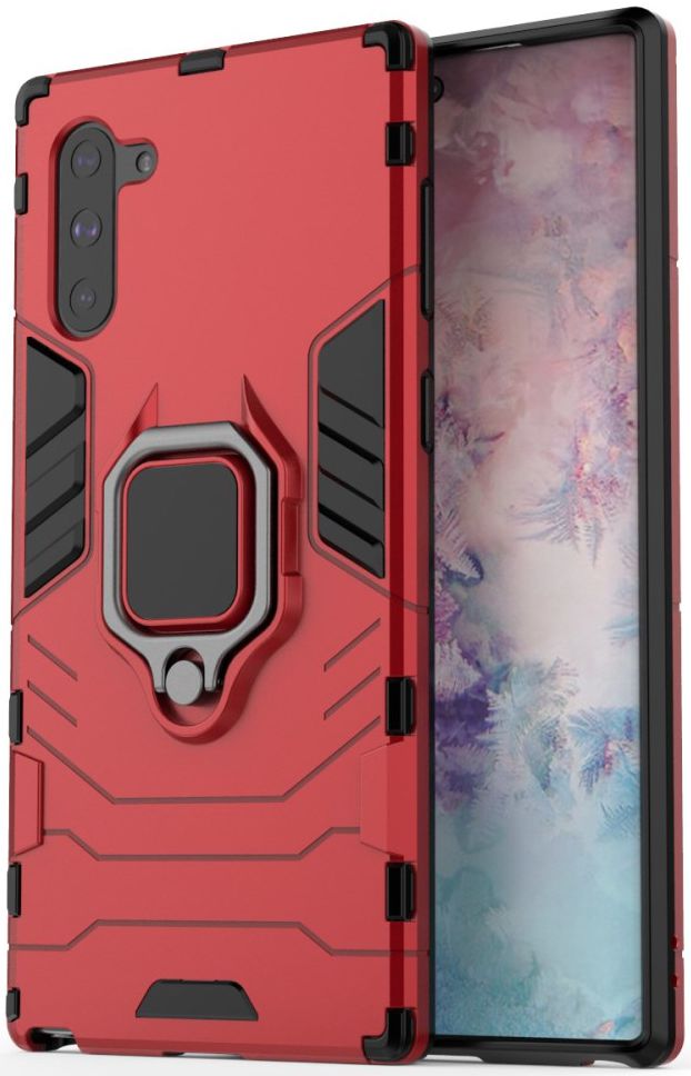 Samsung Galaxy Note 10 Hybride Kickstand Hoesje Rood afbeelding 1