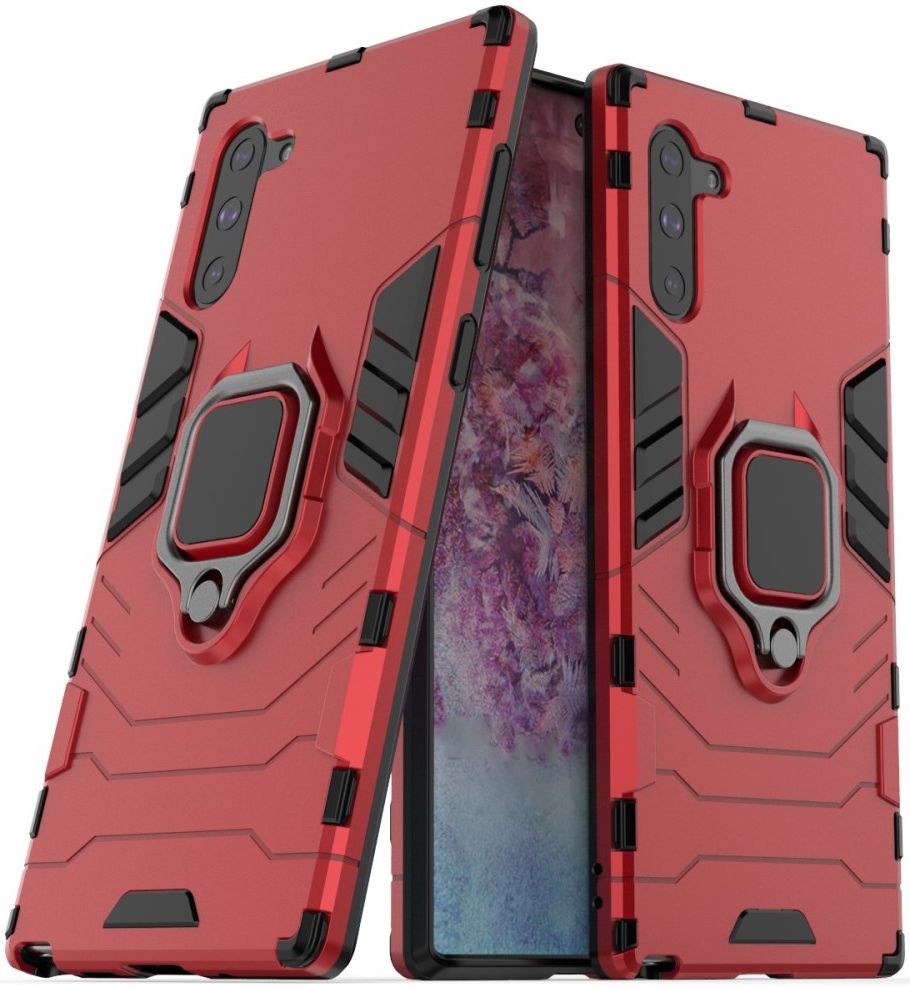 Samsung Galaxy Note 10 Hybride Kickstand Hoesje Rood afbeelding 2