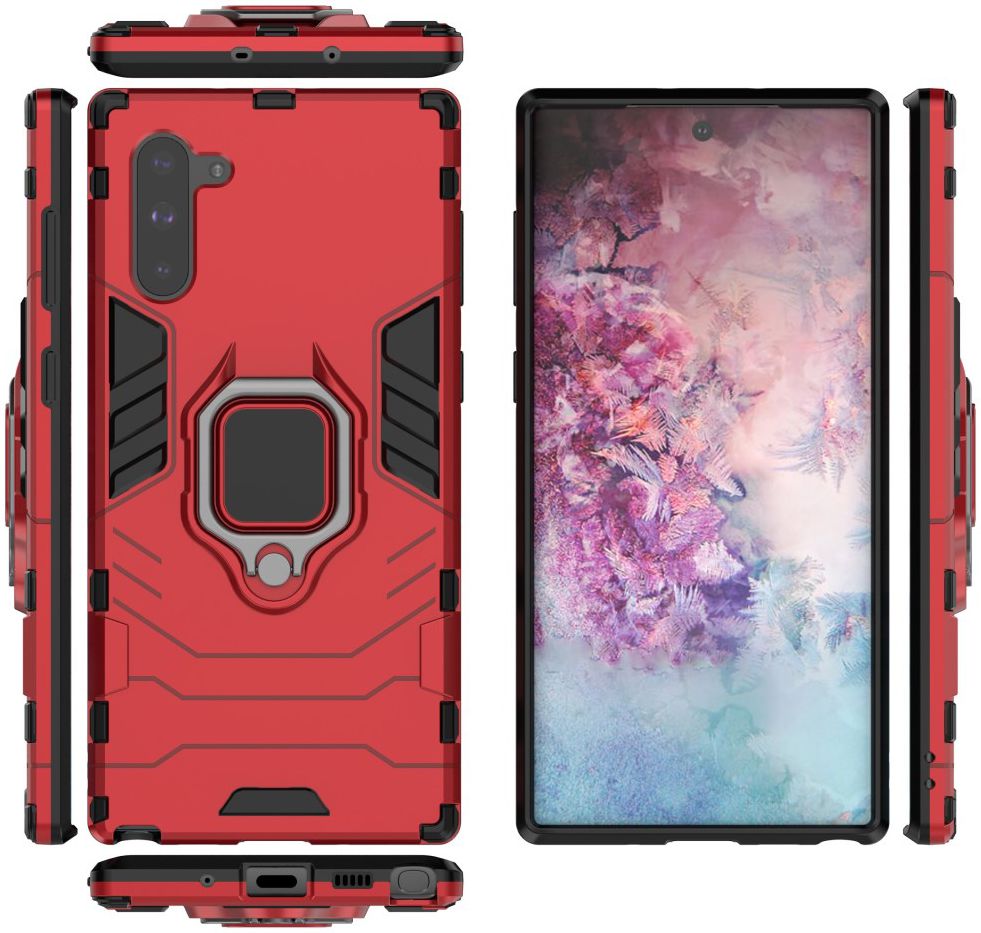 Samsung Galaxy Note 10 Hybride Kickstand Hoesje Rood afbeelding 4