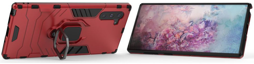 Samsung Galaxy Note 10 Hybride Kickstand Hoesje Rood afbeelding 5