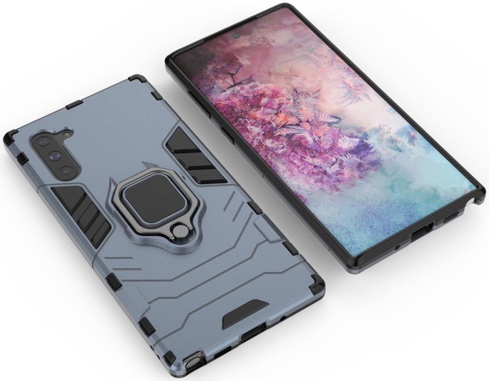 Samsung Galaxy Note 10 Hybride Kickstand Hoesje Blauw afbeelding 3