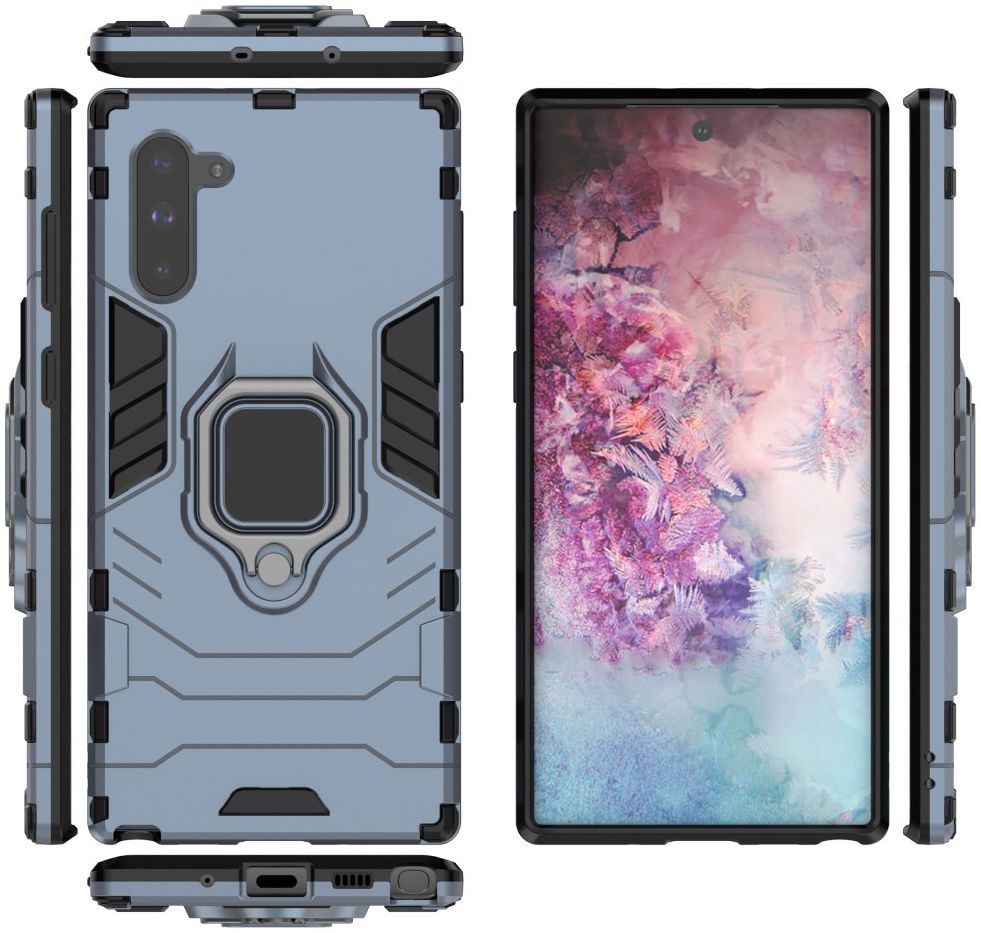 Samsung Galaxy Note 10 Hybride Kickstand Hoesje Blauw afbeelding 4