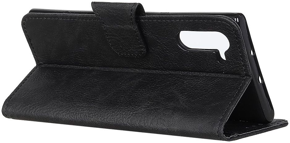 Samsung Galaxy Note 10 Litchi Skin Portemonnee Hoesje Zwart afbeelding 4