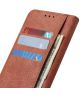 Samsung Galaxy Note 10 Litchi Skin Portemonnee Hoesje Bruin