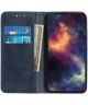 Samsung Galaxy Note 10 Leren Stand Portemonnee Hoesje Blauw