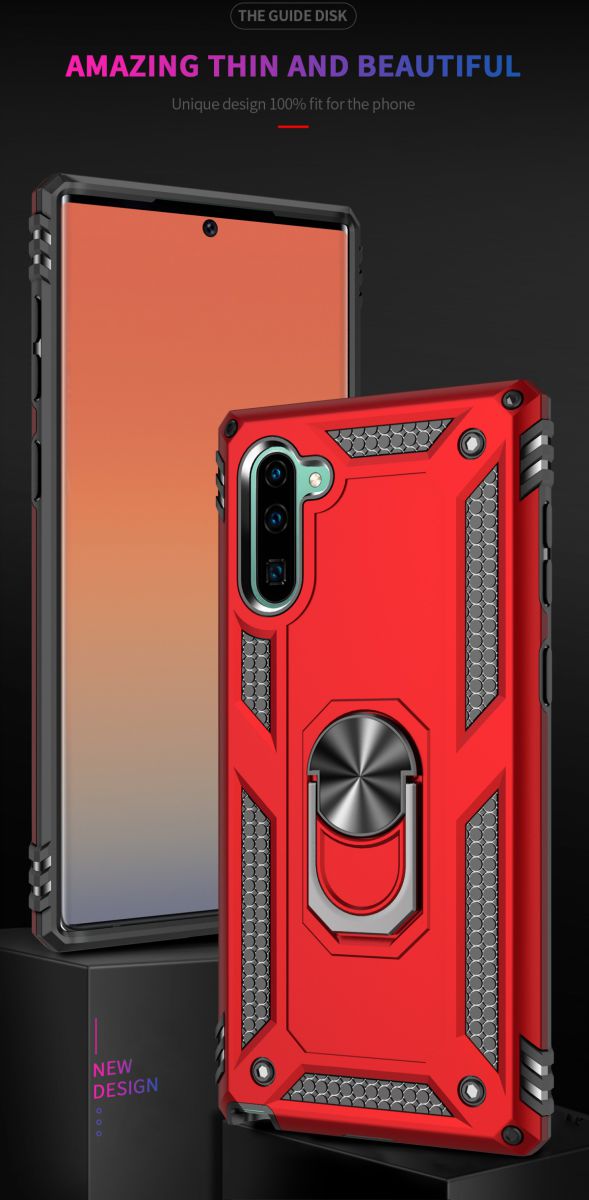 Samsung Galaxy Note 10 Hybride Hoesje met Kickstand Zwart afbeelding 11