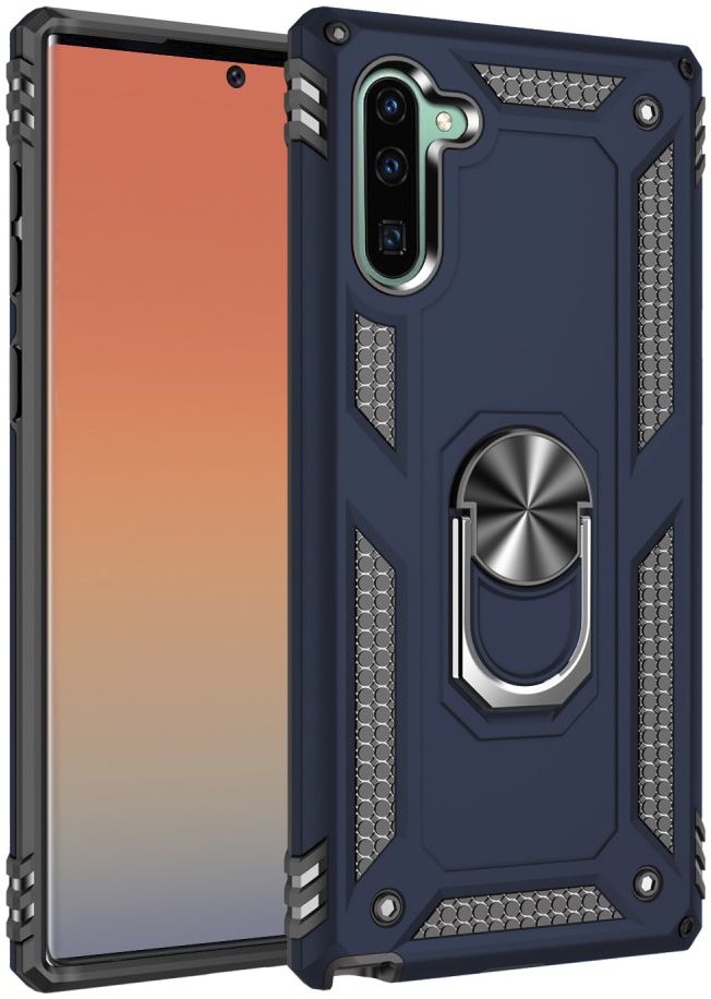 Samsung Galaxy Note 10 Hybride Hoesje met Kickstand Blauw afbeelding 1