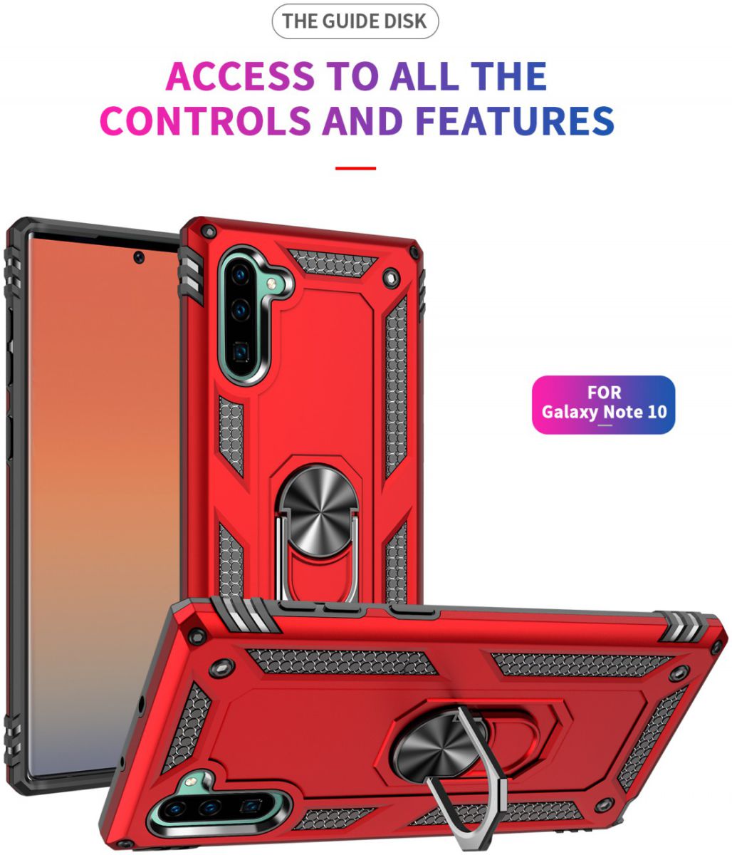 Samsung Galaxy Note 10 Hybride Hoesje met Kickstand Blauw afbeelding 10