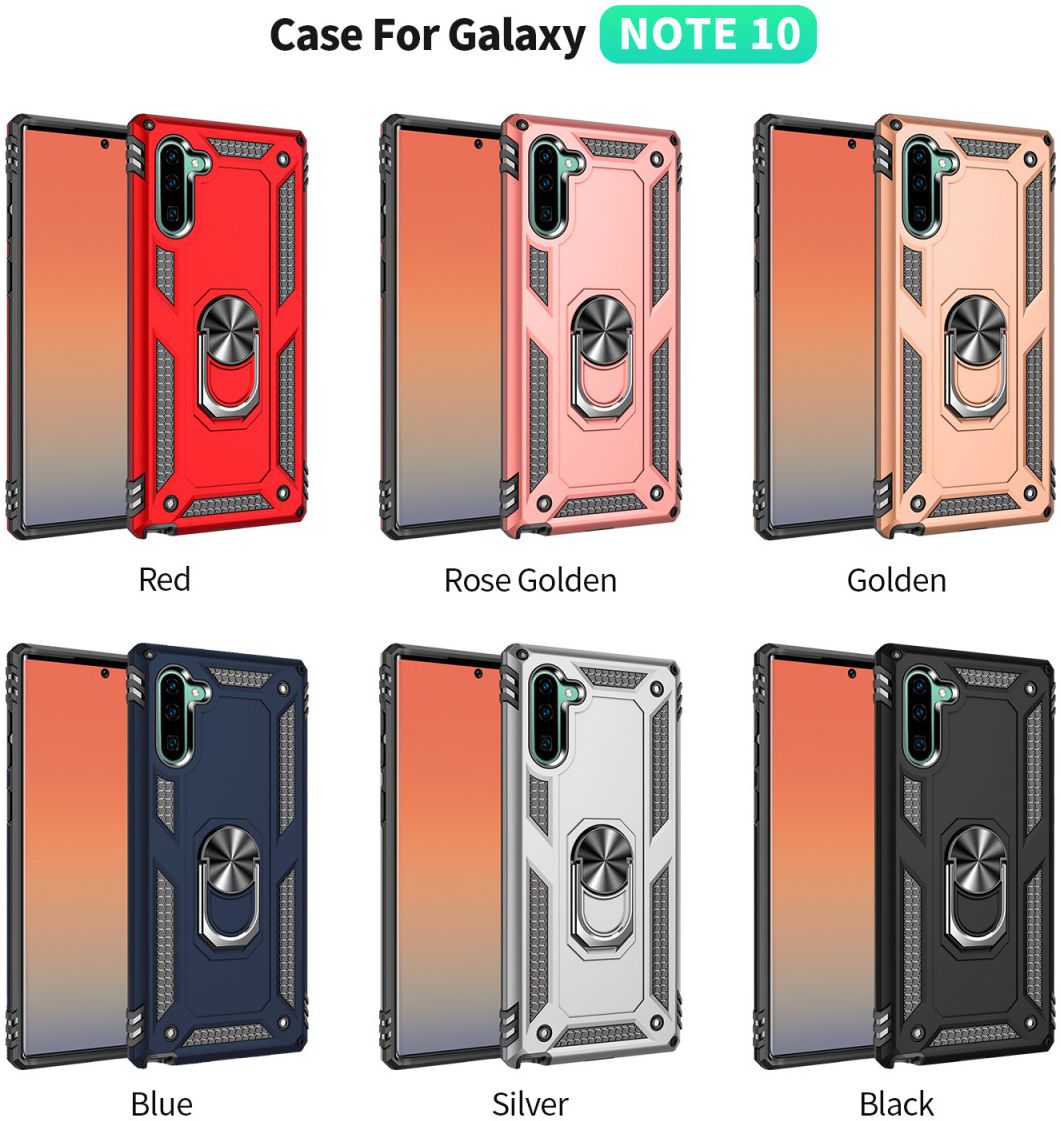 Samsung Galaxy Note 10 Hybride Hoesje met Kickstand Blauw afbeelding 13
