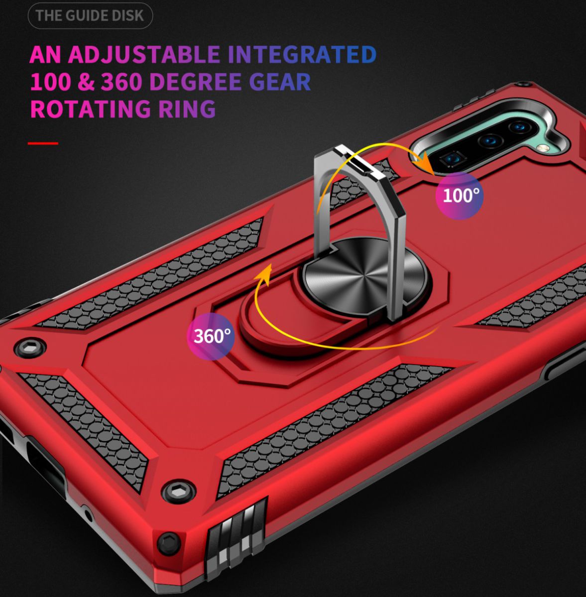 Samsung Galaxy Note 10 Hybride Hoesje met Kickstand Blauw afbeelding 2