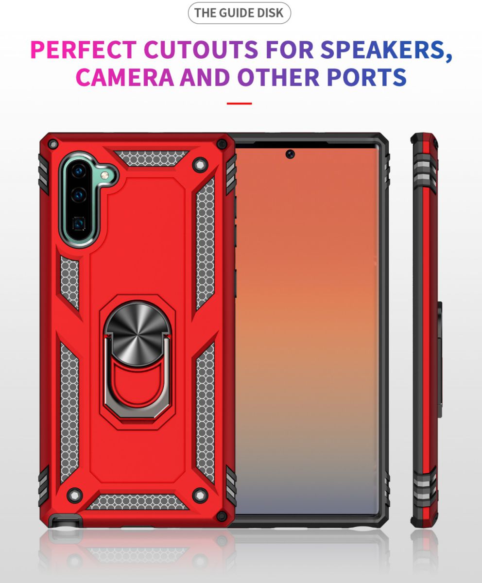 Samsung Galaxy Note 10 Hybride Hoesje met Kickstand Blauw afbeelding 4