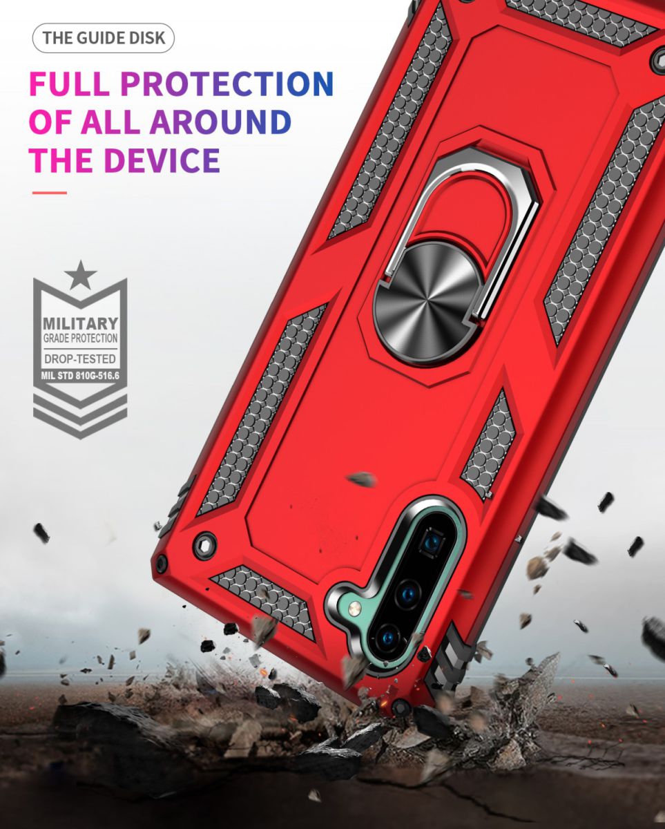 Samsung Galaxy Note 10 Hybride Hoesje met Kickstand Blauw afbeelding 5