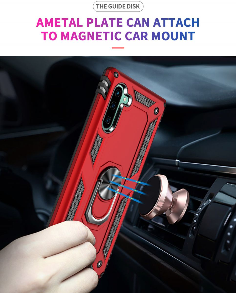 Samsung Galaxy Note 10 Hybride Hoesje met Kickstand Blauw afbeelding 7
