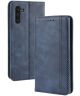 Samsung Galaxy Note 10 Vintage Portemonnee Hoesje Blauw