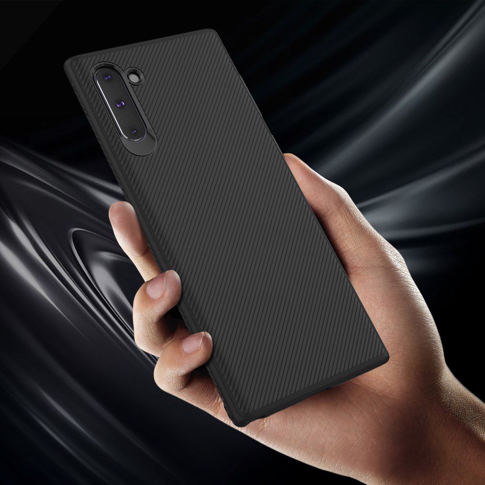 Samsung Galaxy Note 10 Twill Slim Texture Back Cover Zwart afbeelding 6