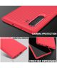 Samsung Galaxy Note 10 Twill Slim Texture Back Cover Rood