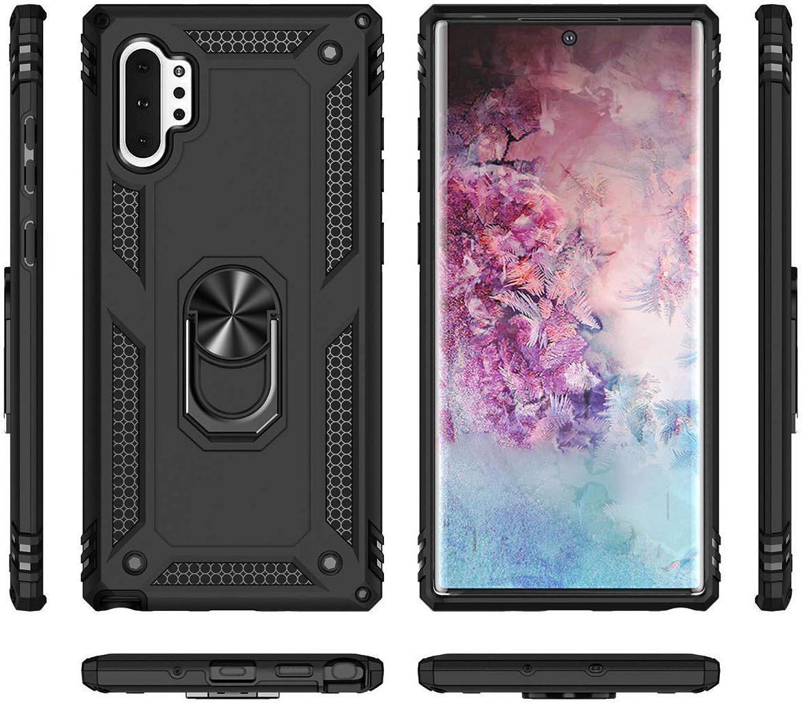 Samsung Galaxy Note 10 Plus Hybride Kickstand Hoesje Zwart afbeelding 2