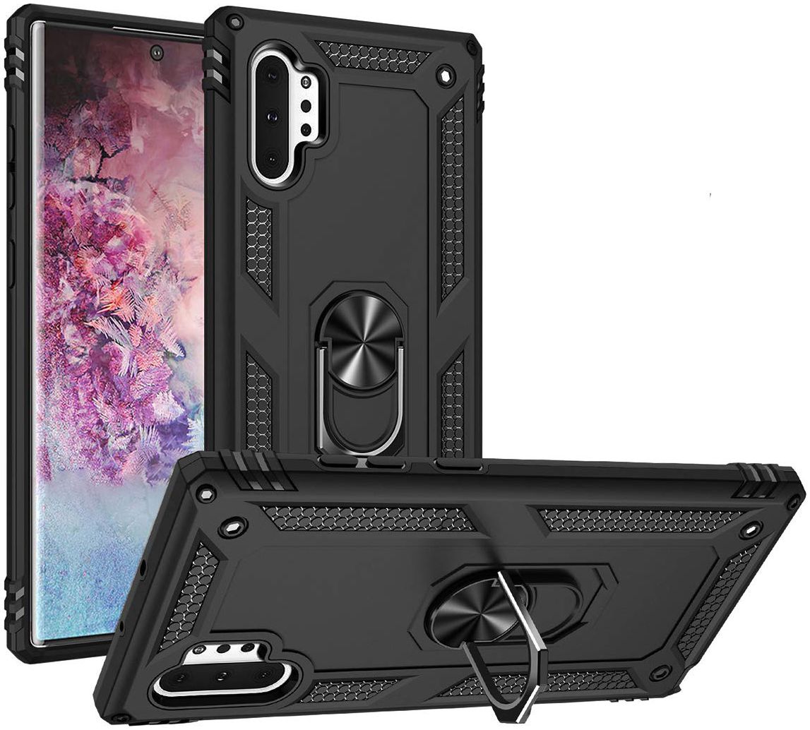 Samsung Galaxy Note 10 Plus Hybride Kickstand Hoesje Zwart afbeelding 3