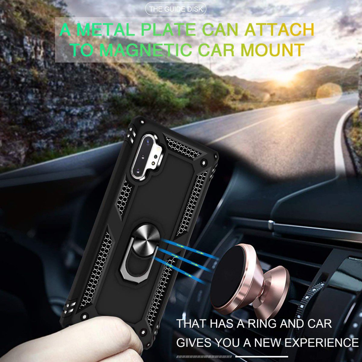 Samsung Galaxy Note 10 Plus Hybride Kickstand Hoesje Zwart afbeelding 4