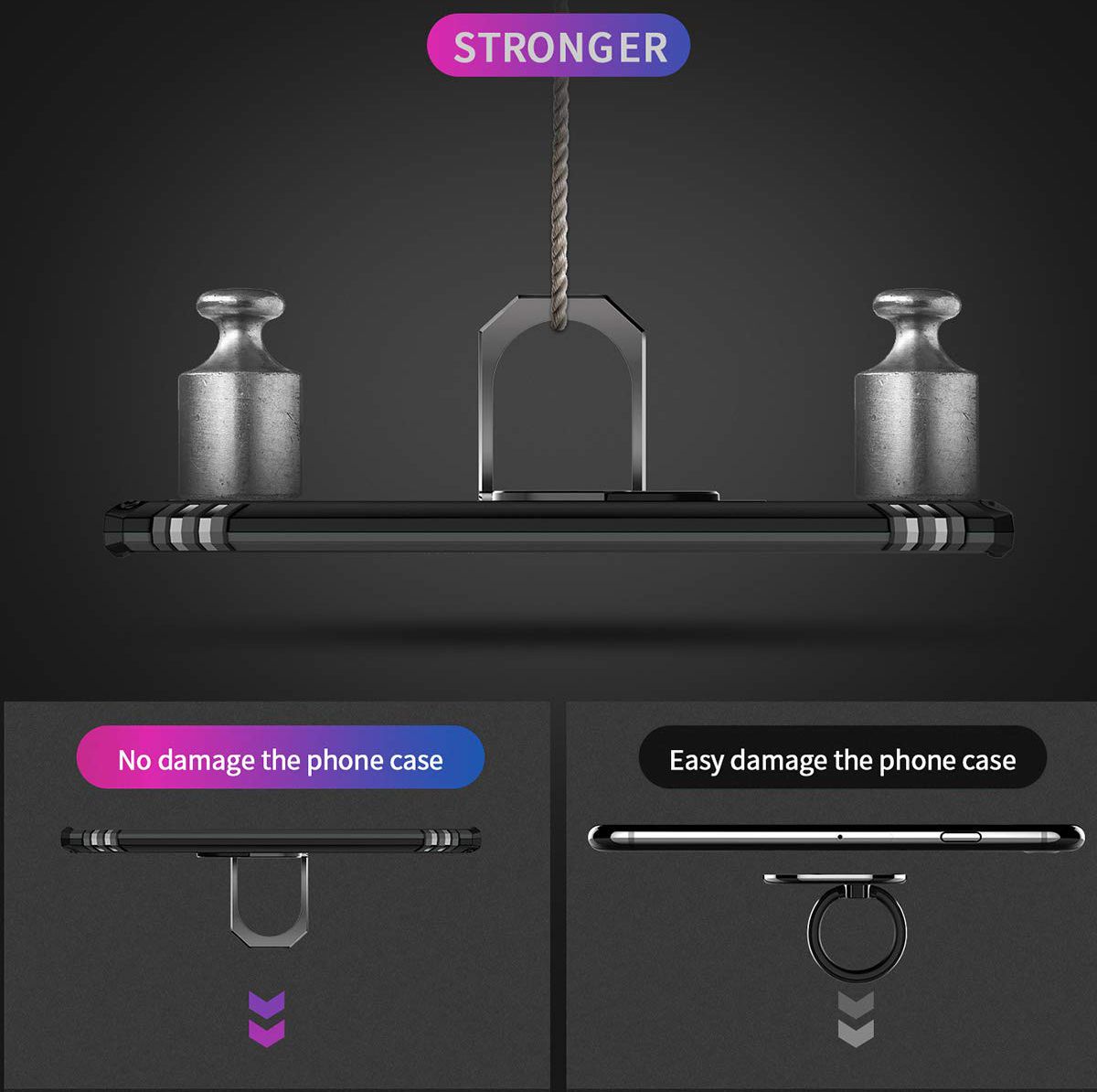 Samsung Galaxy Note 10 Plus Hybride Kickstand Hoesje Zwart afbeelding 8