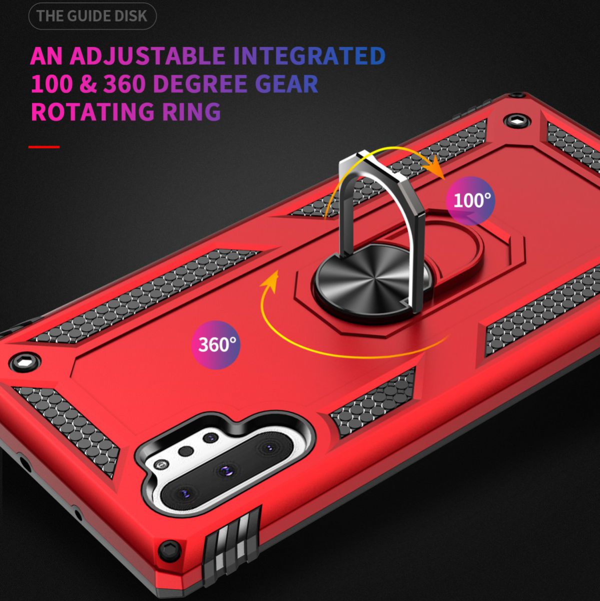 Samsung Galaxy Note 10 Plus Hybride Kickstand Hoesje Rood afbeelding 11