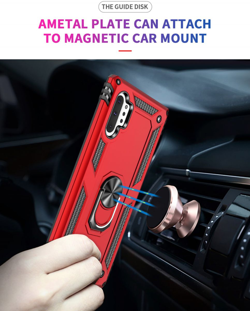 Samsung Galaxy Note 10 Plus Hybride Kickstand Hoesje Rood afbeelding 5