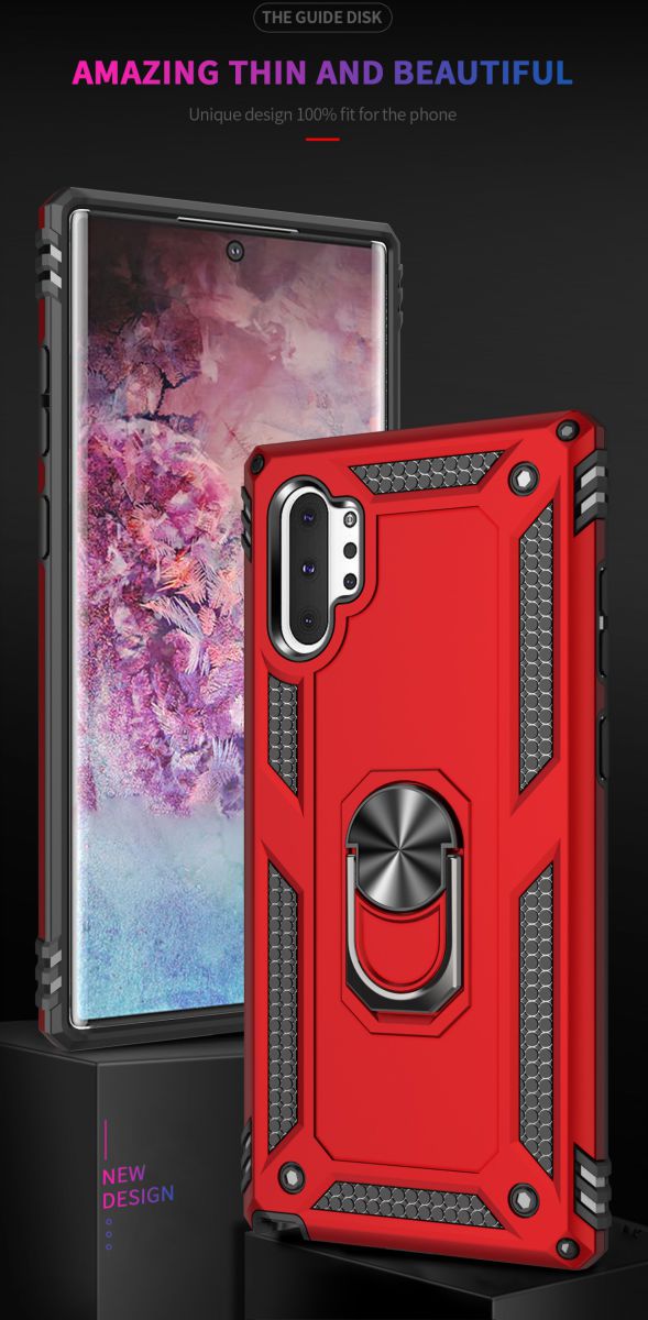 Samsung Galaxy Note 10 Plus Hybride Kickstand Hoesje Rood afbeelding 6