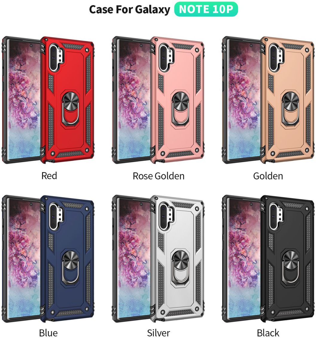 Samsung Galaxy Note 10 Plus Hybride Kickstand Hoesje Rood afbeelding 10