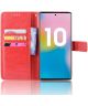 Samsung Galaxy Note 10 Plus Stijlvol Portemonnee Hoesje Rood