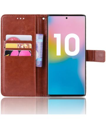 Samsung Galaxy Note 10 Plus Stijlvol Portemonnee Hoesje Bruin Hoesjes