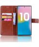 Samsung Galaxy Note 10 Plus Stijlvol Portemonnee Hoesje Bruin