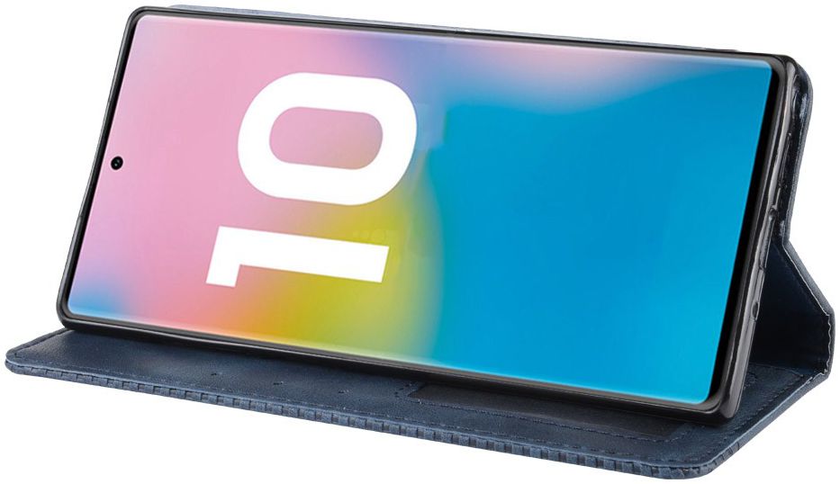 Samsung Galaxy Note 10 Plus Vintage Portemonnee Hoesje Blauw afbeelding 5