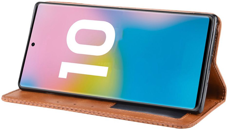 Samsung Galaxy Note 10 Plus Vintage Portemonnee Hoesje Bruin afbeelding 6