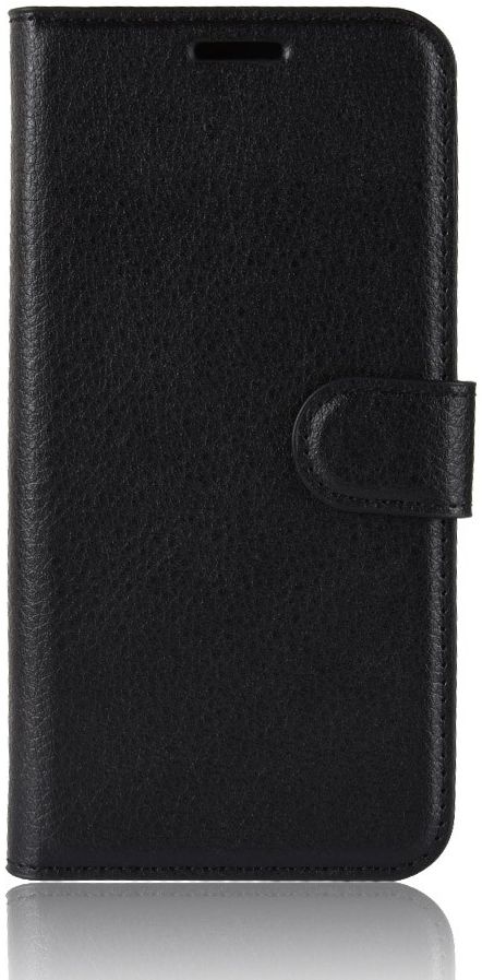 Google Pixel 3a Litchi Skin Leren Portemonnee Hoesje Zwart afbeelding 2