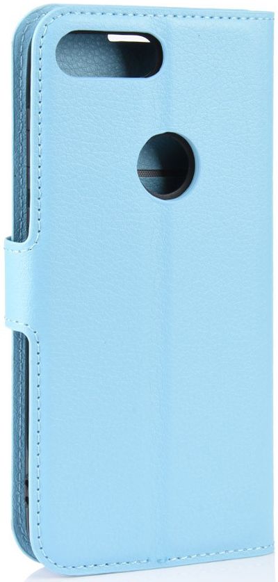 Alcatel 1S (2019) Portemonnee Hoesje Lychee Blauw afbeelding 4