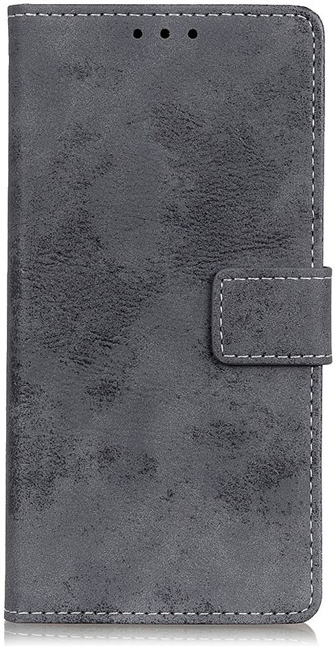 Alcatel 1S (2019) Vintage Portemonnee Hoesje Grijs afbeelding 1