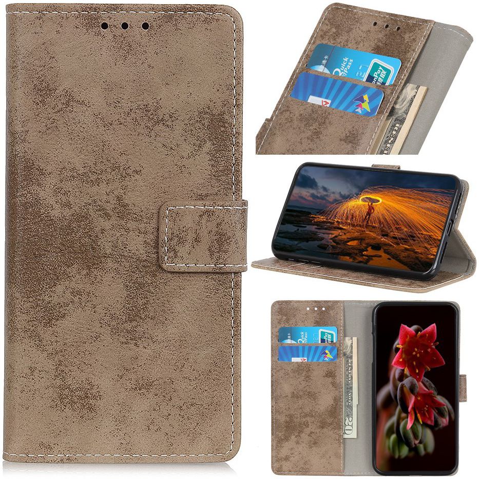 Alcatel 1S (2019) Vintage Portemonnee Hoesje Bruin afbeelding 11