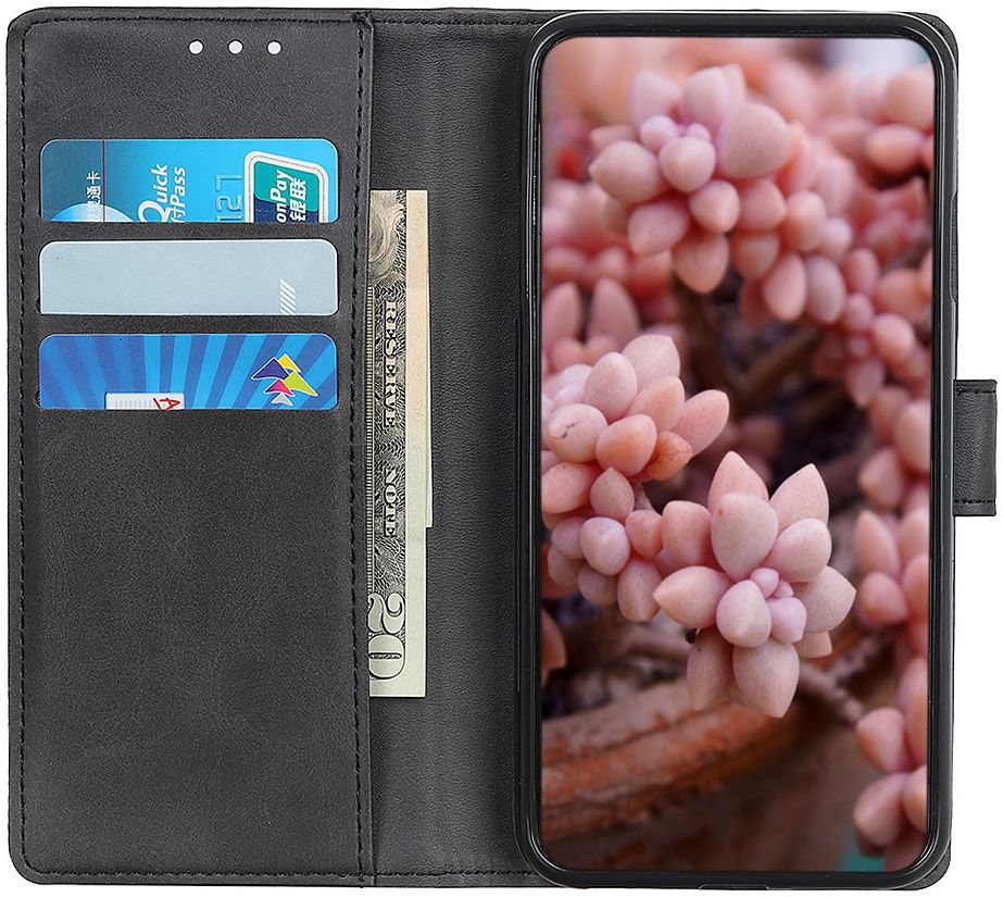 Alcatel 3 (2019) Portemonnee Hoesje Zwart afbeelding 2