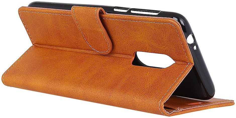 Alcatel 3 (2019) Portemonnee Hoesje Bruin afbeelding 3