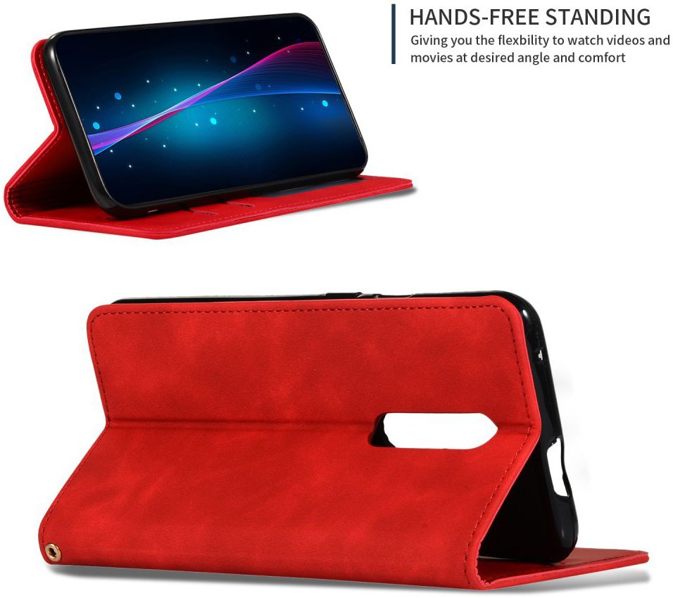 OnePlus 7 Pro Stijlvol Portemonnee Hoesje Rood afbeelding 6