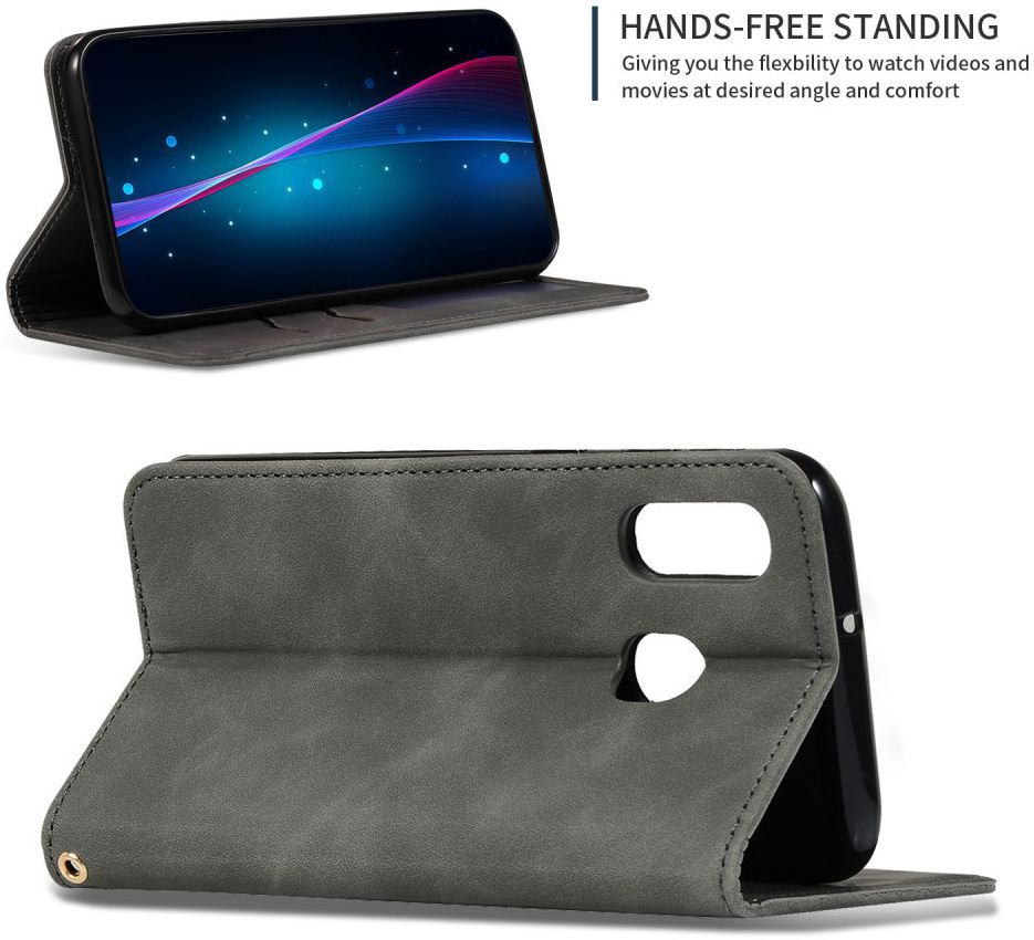 Samsung Galaxy A40 Luxe Portemonnee Hoesje Zwart afbeelding 5