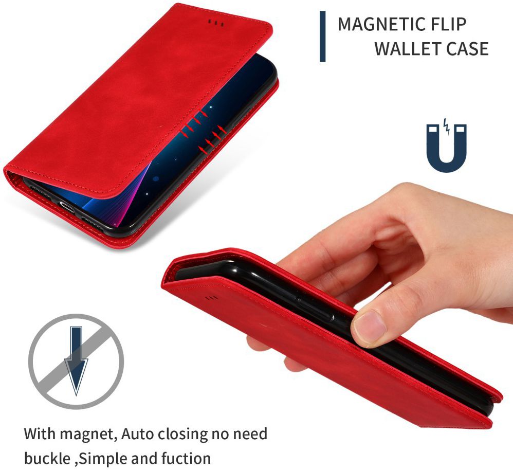 Samsung Galaxy A40 Luxe Portemonnee Hoesje Rood afbeelding 4