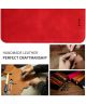 Samsung Galaxy A50 Book Case Hoesje Luxe Wallet Kunst Leer Rood