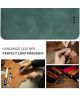 Samsung Galaxy A50 Book Case Hoesje Luxe Wallet Kunst Leer Groen