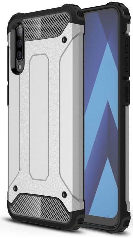 Samsung Galaxy A50 Hoesje Shock Proof Hybride Back Cover Grijs afbeelding 1